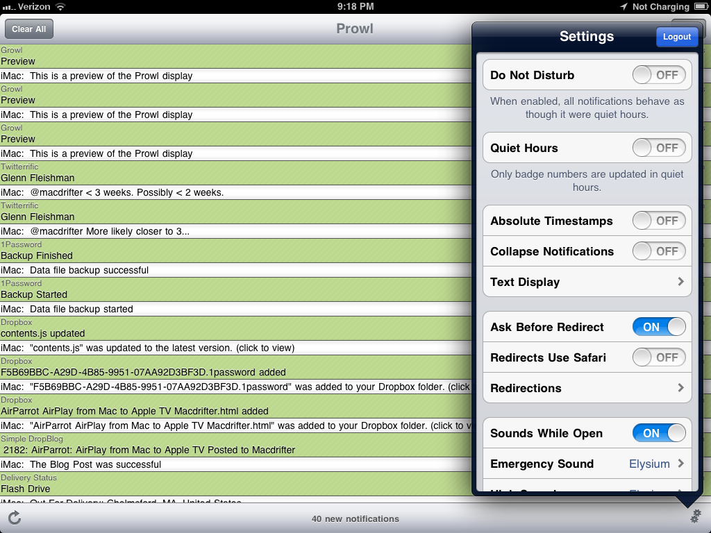 iOS Settings